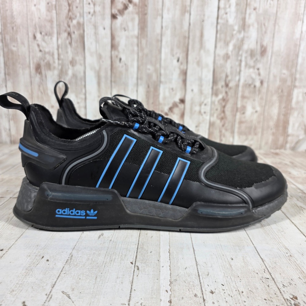 Adidas NMD_V3 Mens Shoes Core Black Blue Sneakers HQ6637 Size 13